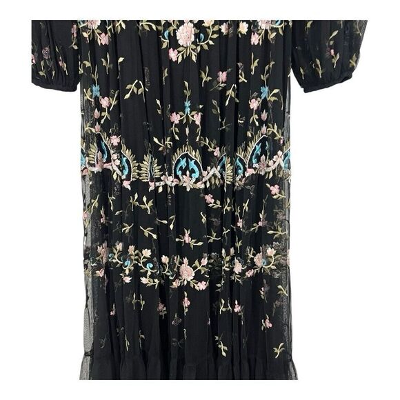 Mac Duggal Size 2 Sequin Embroidered Gown Blouson Sleeves Dress Style 35111 New - Picture 5 of 9